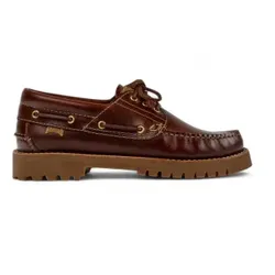 Camper für Herren. 15233-001 Bootsschuhe aus braunem Leder 15233 (44), Wohnung, Schnürsenkel, Lässig, Klassisch