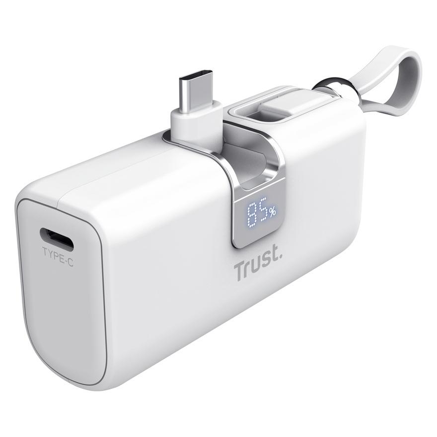 Trust Pacto 5000 Pd Pocket Powerbank Wht (5000 mAh, 18 W) (26105)