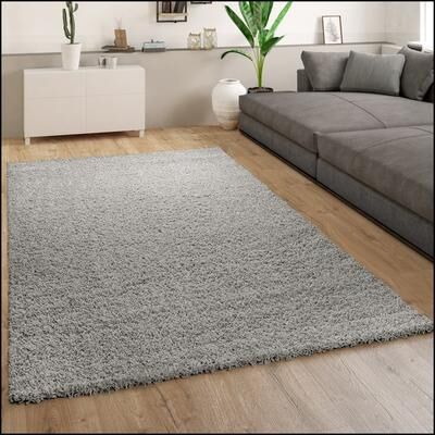 Paco Home Plain Shag Rug For Living Room or Bedroom in pastell colors