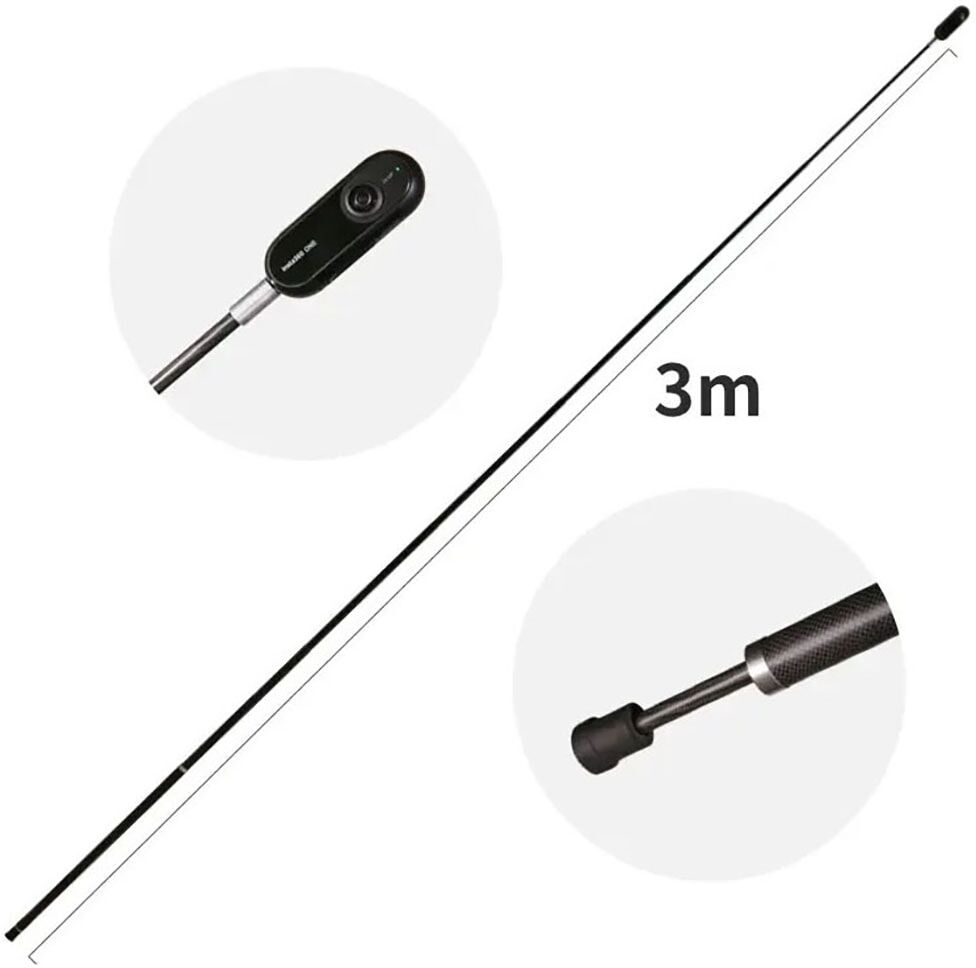 INSTA360 Handstativ "erweiterter Selfie Stick 300cm", schwarz, H:0cm T:18,8cm, Stative, Handstativ