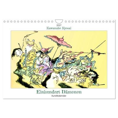 Kawanabe Kyosai - Einhundert Dämonen Kunstkalender (Wandkalender 2027 DIN A4 quer), CALVENDO Monatskalender