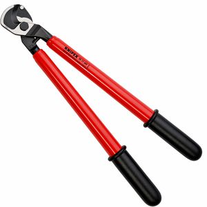 Knipex Kabelschere 95 17 500, bis 150 mm², VDE-geprüft, mit isolierten kunststoffüberzogenen Griffen, 500 mm