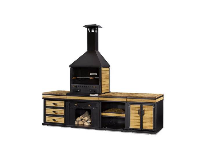 JVmoebel Outdoor-Küche Robuste Grillküche mit integriertem Grill und Stauraum, Made in Europe