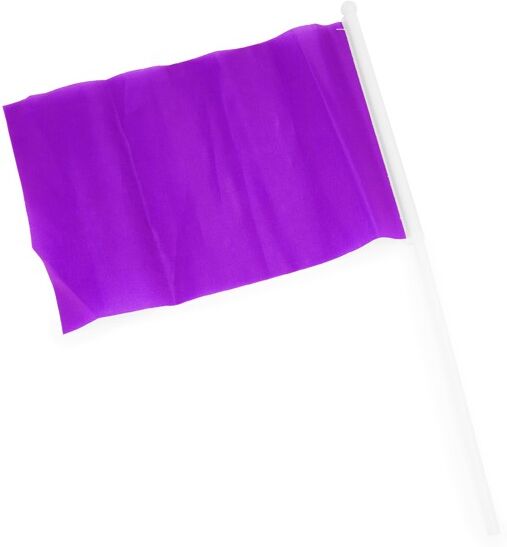 Drapeau personnalisable avec bâton de petite taille Celeb violet TAILLE UNIQUE ADULTE