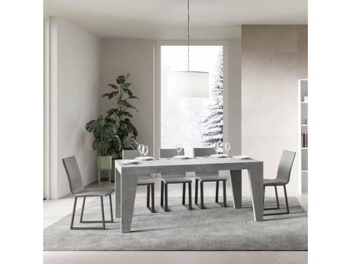 Table en ciment - NAXY - Roxell - extensible 264 cm - contemporaine