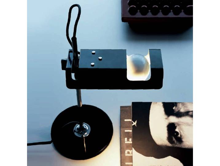 Oluce Designer Tischlampe Spider, schwarz, für Wohn- / Esszimmer, Metall, Design, Tischlampe