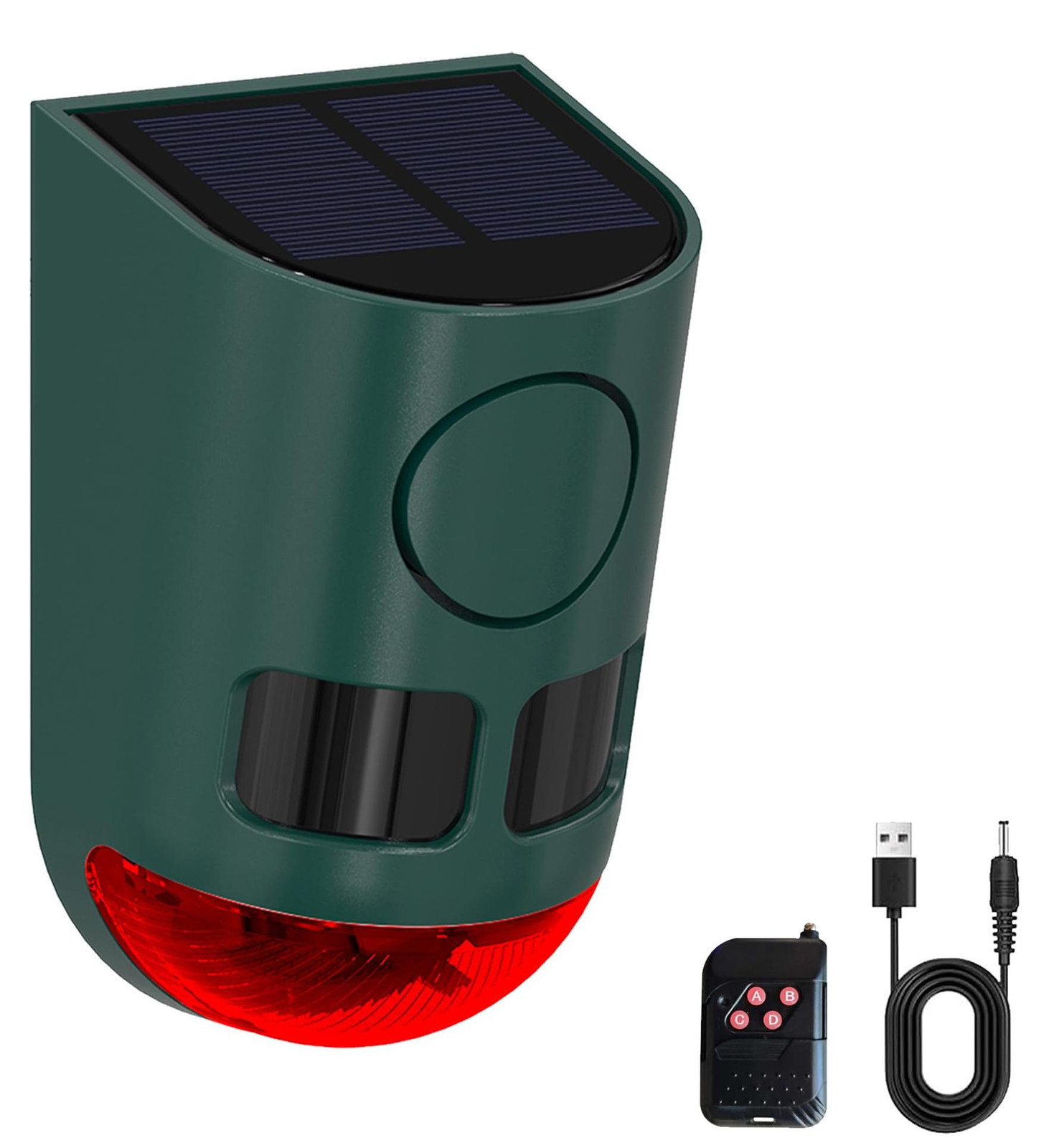 Selius Solar Outdoor Motion Sensor Alarm - 110 dB Bewegingsmelder met Alarmlicht