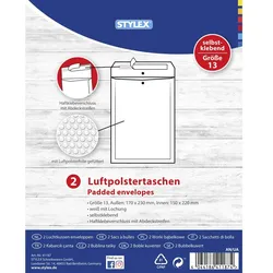 Stylex 665901 Luftpolstertasche Gr. 13 haftklebend weiß
