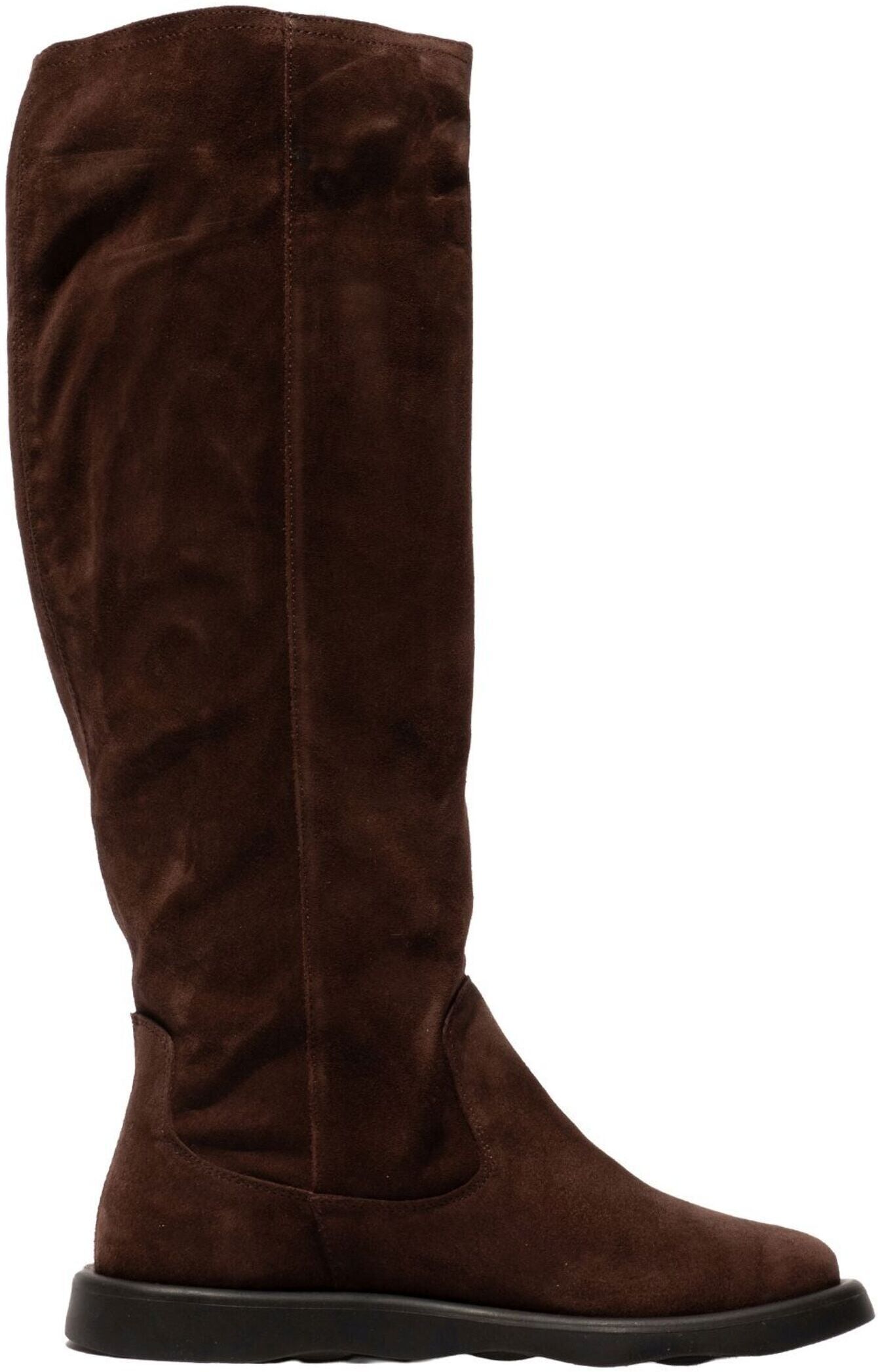 Stiefel FLY LONDON "Fly London Stiefel Veloursleder", Damen, Gr. 38, dunkelbraun, Veloursleder, Schuhe Stiefel