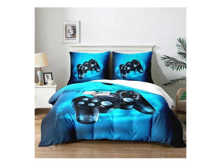 LuxusKollektion Jugendbettwäsche Bettwäsche Gamepad 140x200 3D Grafikdruck