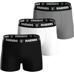 NFL Herren Boxershorts, 3er Pack - NFL Teams, Boxers, Football, Logo, Baumwollmischung Las Vegas Raiders / L