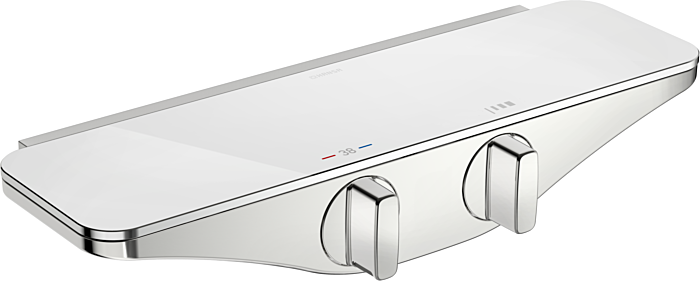 Hansaemotion Brause-Thermostat 5863017182 AP, Sicherheitsglas, chrom/weiss