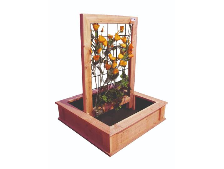 Kweekbak moestuin met trellis