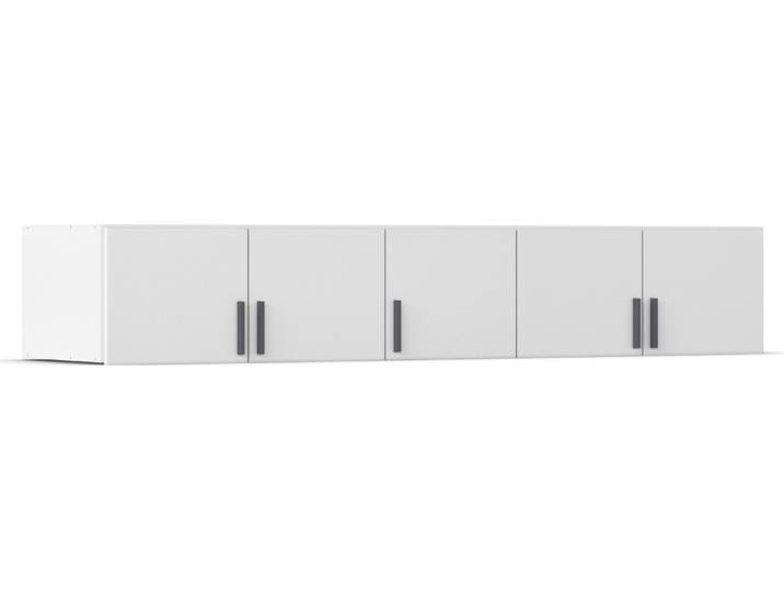 Aufsatzschrank RAUCH Schrankaufsatz für Kleiderschrank Schrankerhöhung Erweiterung GAMMA , weiß (alpinweiß, griffstangen graumetallic), B:226cm H:39cm T:54cm, Holzwerkstoff, Schränke, für eine maximale Nutzung der Deckenhöhe, viele Farben MADE IN GERMANY