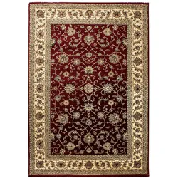 Teppich Flur Orient-Design Pflegeleicht Waschbar Strapazierfähig Wohnzimmer Schlafzimmer Rot 300x400 cm – ALETSCH von Kadima Design