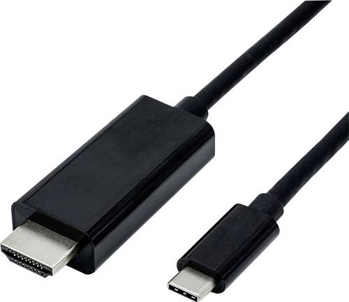 Roline USB-C / HDMI Adapterkabel USB-C Stecker, HDMI-A Stecker 2.00 m Schwarz 11.04.5842 USB-C-Displaykabel