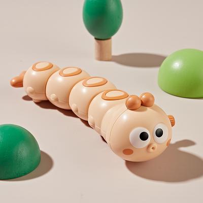 Multisell Products Hub Crawling Toys Parent Child Interactive Cute Animal, Cartoon Clockwork Caterpillar Baby Wind Up Toy For Kids Funny Gift orange