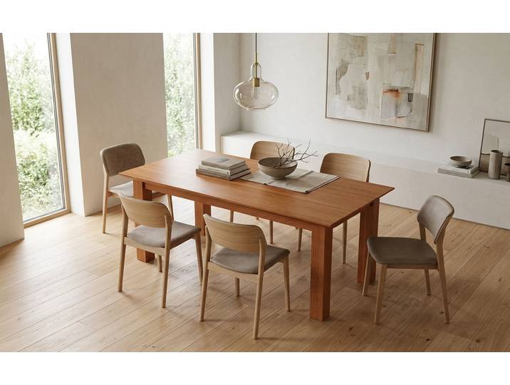 Table sur mesure en bois massif modèle berlin Cerisier (européen) Naturel huilé