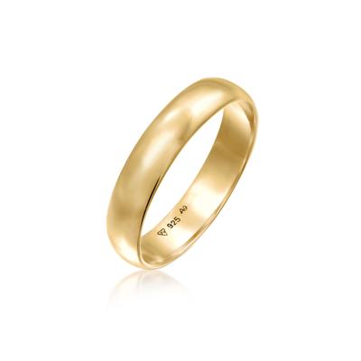 Silberring ELLI "Ring Basic Bandring Trauring Verlobung 925 Silber" Gr. 66, gold, Fingerringe, Damen, 66, Silber 925 (Sterlingsilber), Silberring