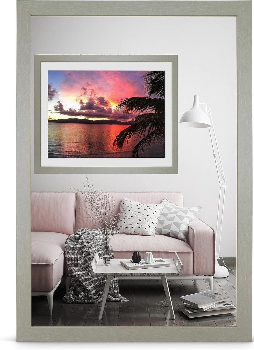 Fotolijst Alice Decoratieve lijst Grijs - 30 x 30 cm