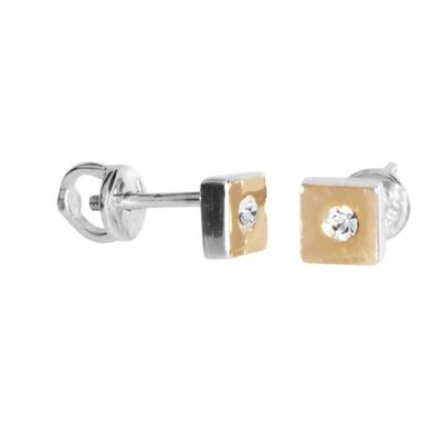 Paar Ohrstecker OSTSEE-SCHMUCK "Ostsee-Schmuck Ohrstecker Sunny Exklusiv", gelb, Ohrringe, Damen, 5 x 5mm, Silber 925 (Sterlingsilber)
