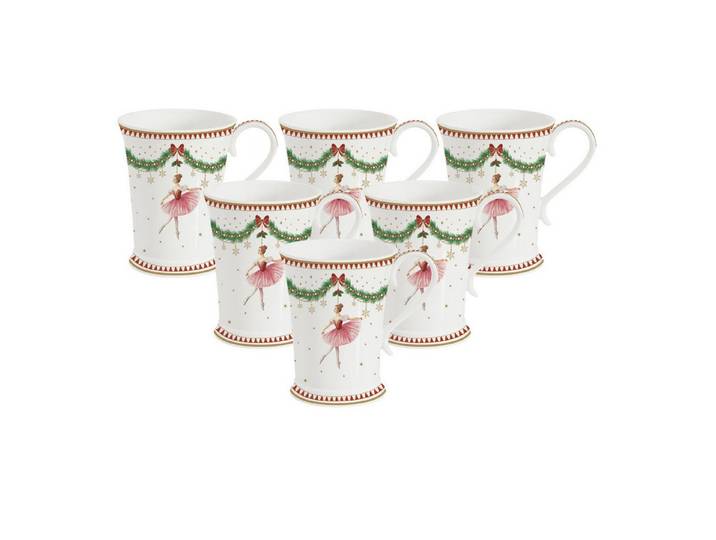 EasyLife Tasse Magie de Noel, Porzellan, Geschenkverpackung, Weiß, Weihnachten, H: 10.5cm