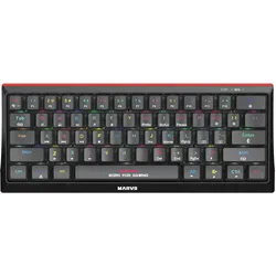 Marvo HECATE 61R Tastatur verkabelt (USB) US, schwarz mechanische (US, Kabelgebunden), Tastatur, Schwarz, Rot, Grün