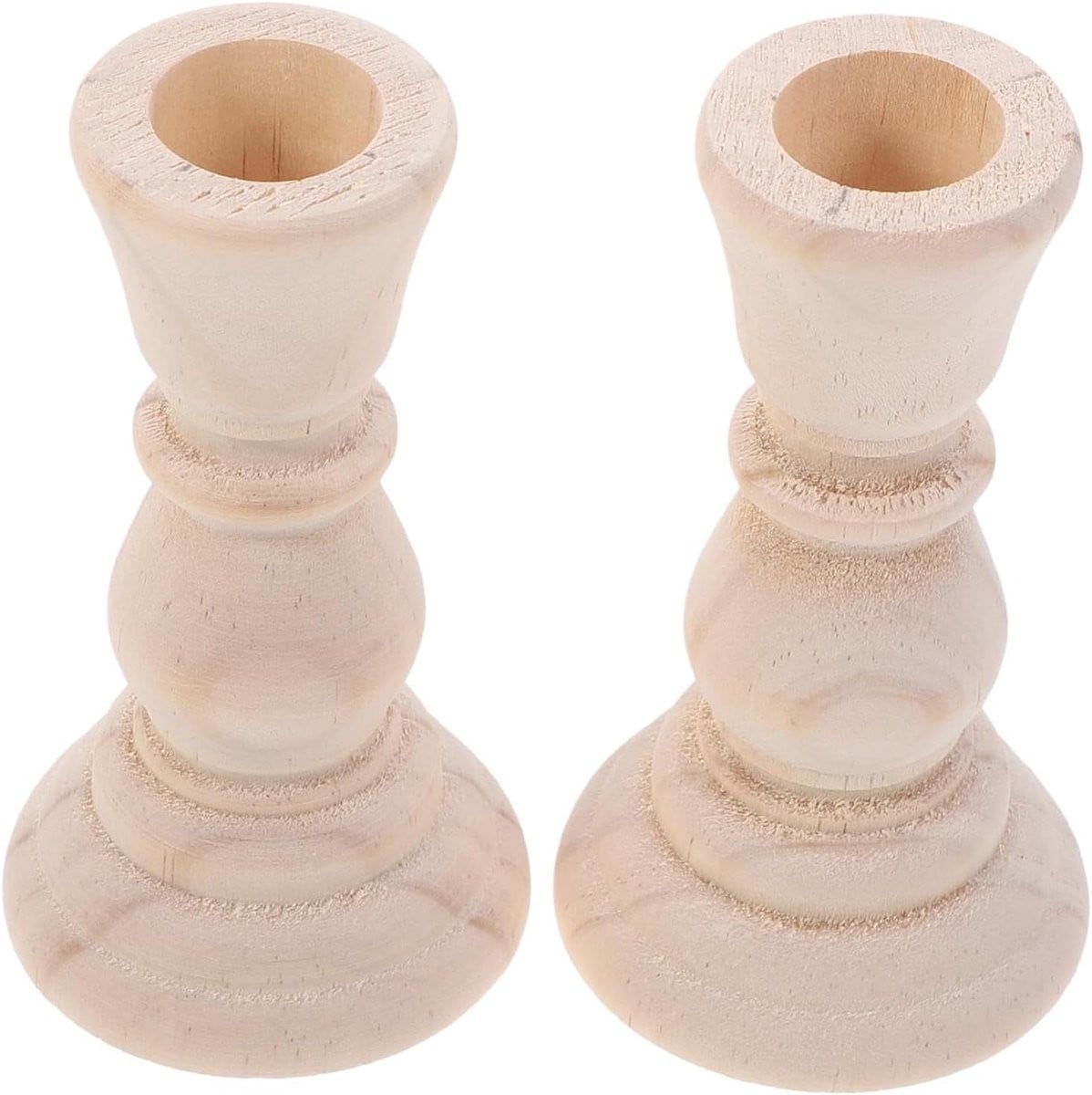 Houten Kaarsenstandaard voor Tealights - Beige - 10,4 cm