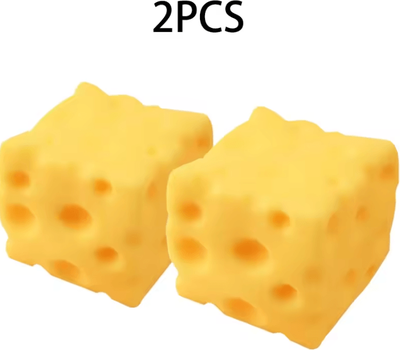 Inspire Curations Extra Large Cheese Squishy Stress Ball Cheese Squishy Toy Slow Rebound Fidget Toy For Stress Relief 2pcs