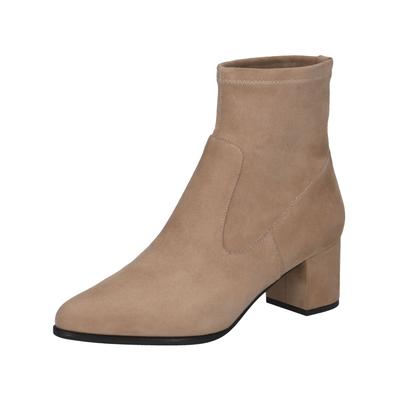 Stiefelette PETER KAISER "Peter Kaiser Stiefelette Veloursleder", Damen, Gr. 38,5, beige (hellbraun), Veloursleder, Schuhe Stiefelette