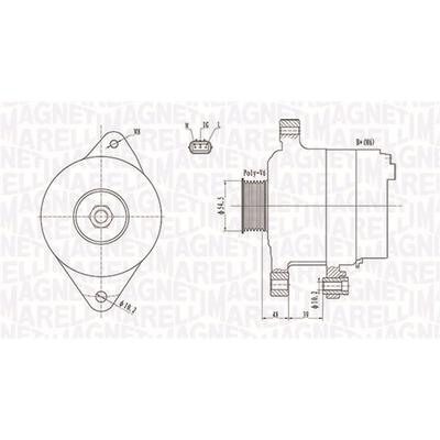MAGNETI MARELLI Generator 063731800010 für TOYOTA