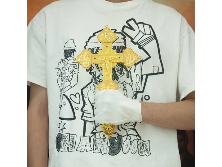Nouvelle croix de crocifix orthodoxe icône plaquée or croix debout avec Portraits religieux décor d'autel de maison chrétienne boîte orthodoxe cadeau