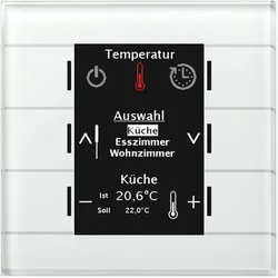 MDT, Lichtschalter + Storenschalter, MDTtechno. Glas Bedienzentrale Smart mit Farbdisp BE-GBZW.01