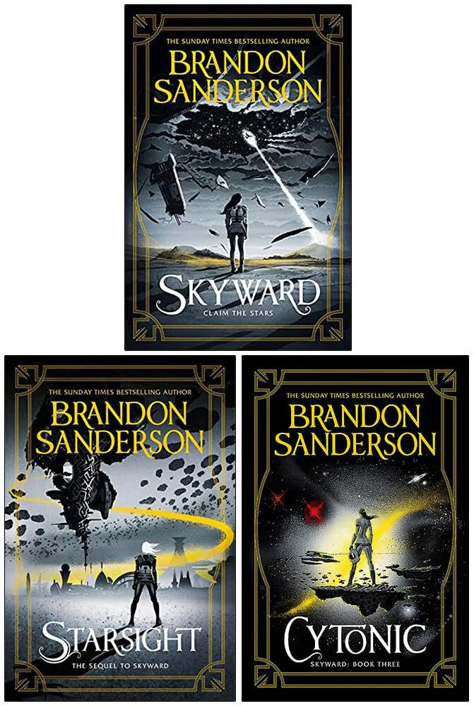Skyward Trilogy 3 Books Collection Set (Skyward, Starsight, Cytonic) by Brandon Sanderson - Paperback - Young Adult Sci-Fi - Gollancz UK Edition
