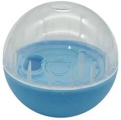 Uplift Essentials Adjustable Pet Treat Dispensing Ball Interactive IQ Training & Slow Feeder blue