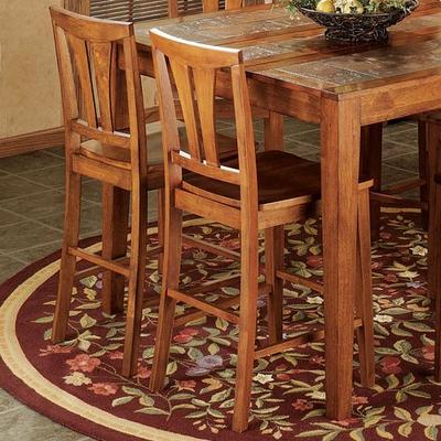 La Vita West Albany Counter Stools Natural Cherry Set of Two, Set of Two, Natural Cherry