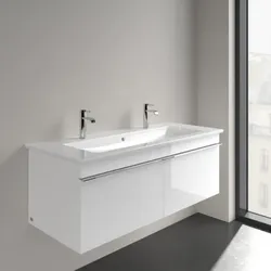 Villeroy & Boch Venticello Waschtisch 4104CKR1 120x50cm, weiss Ceramicplus, 2 Hahnlöcher