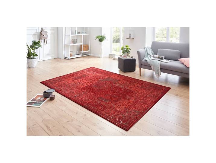 Kurzflorteppich Plume Rot/Rot 160 x 230 cm Kunstfaser