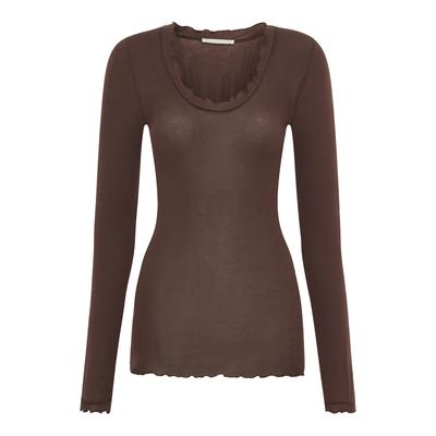 Funktionstop SEAMLESS BASIC "Seamless Basic Top Cotton", Damen, Gr. L/XL, braun (java), Obermaterial: 100% Baumwolle, Tops