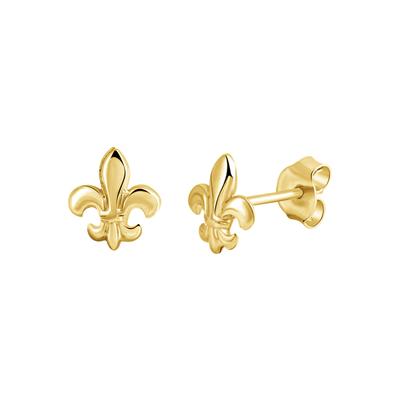 Paar Ohrstecker FIRETTI "Schmuck Geschenk Gold 333 Ohrschmuck Fleur de Lys", gold (gelbgoldfarben), Ohrringe, Damen, Gelbgold 333
