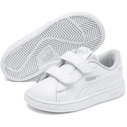 PUMA Smash V2 Leder Baby-Sneaker mit Klettverschluss PUMA white/PUMA white 20