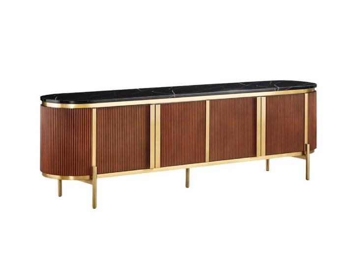 Meuble TV coloris marron 200 x 40 x 60 cm