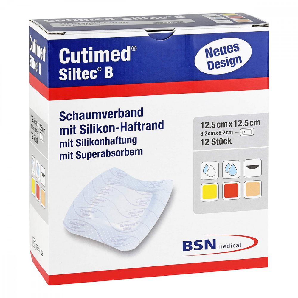 BSN medical GmbH Cutimed Siltec B Schaumverb.12,5x12,5 cm mit Haftr. 07340791