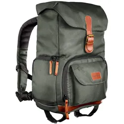 mantona Luis junior Retro Fotorucksack (Fotorucksack), Kameratasche, Grün