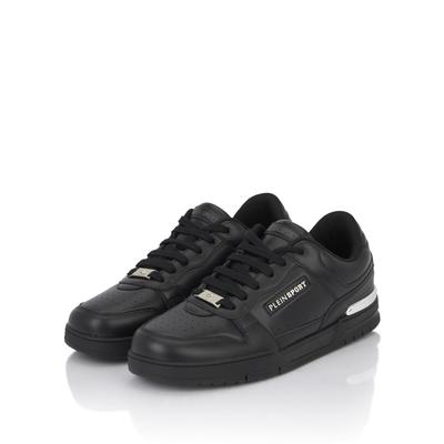 Sneaker PLEIN SPORT "VIPER II CORE // GEN.X.05", Herren, Gr. 42, Polyester, schwarz (schwarz, schwarz), Polyurethane, Schuhe Sneaker