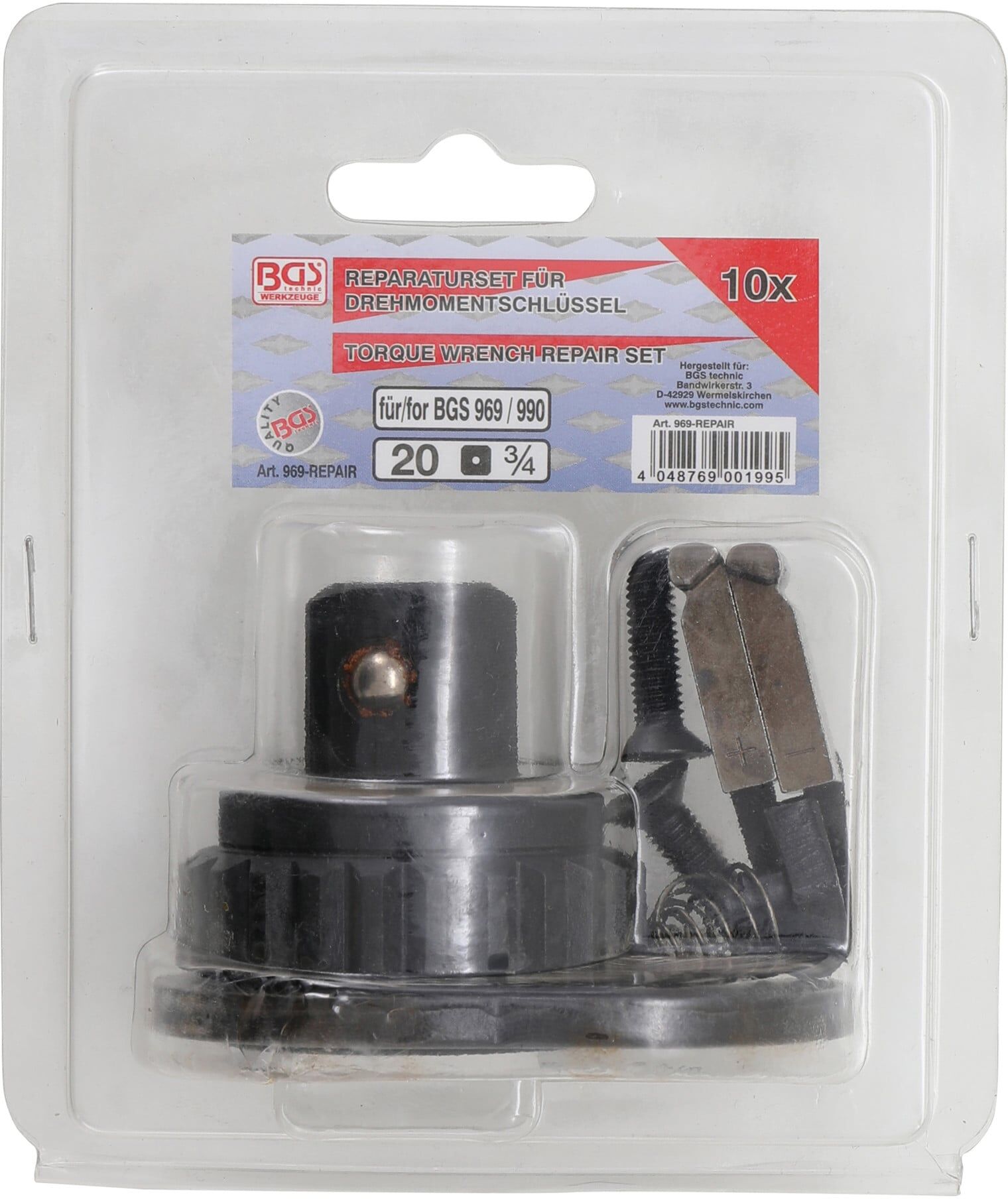 BGS Reparatursatz für Drehmomentschlüssel 969-REPAIR, für Art. 969, 990 ; BGS technic)