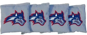 Skip's Garage SUNY Stony Brook Seawolves Grey Cornhole Bags