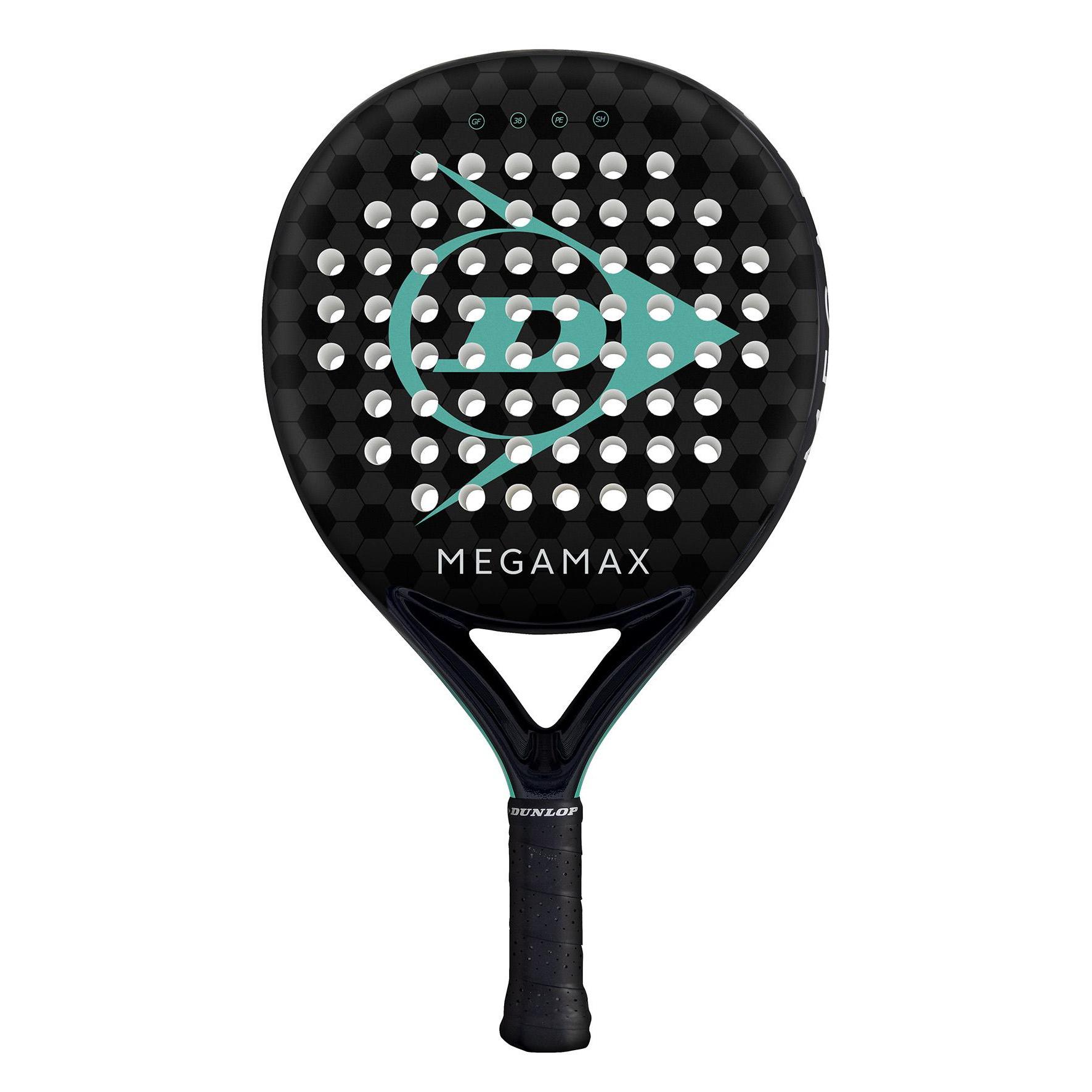 Dunlop Megamax Padel Racket (ZWART/BLAUW)