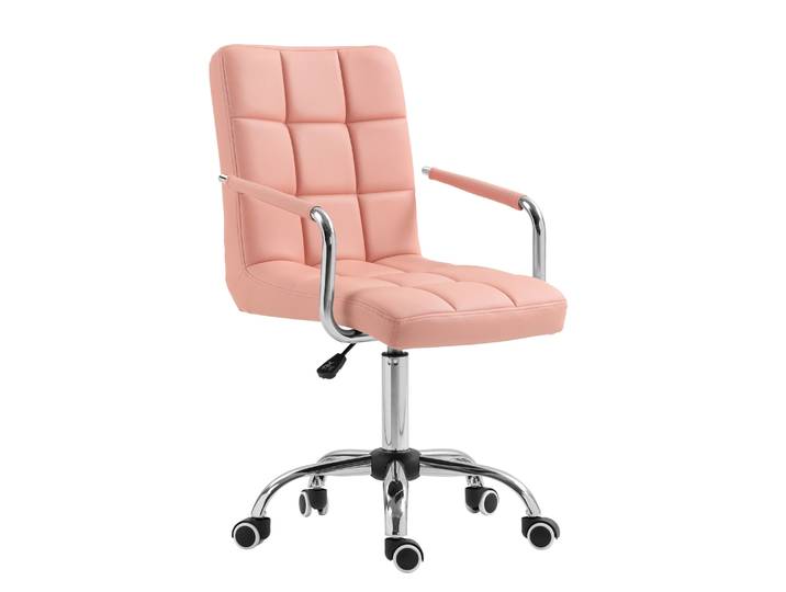Bürostuhl Leder BENJAMIN rosa