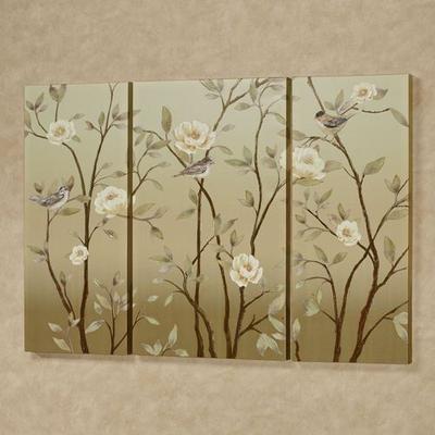 Touch of Class Vining Delight Triptych Canvas Wall Art Tan Set of Three, Set of Three, Tan